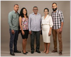 Flávio, Elayne, Hélio, Margarida e Fábio Izidio